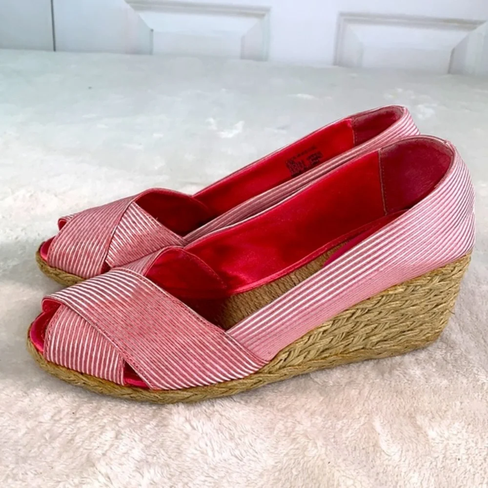 Lauren Ralph Lauren Cecilia Open-Toe Satin Stripe Espadrille